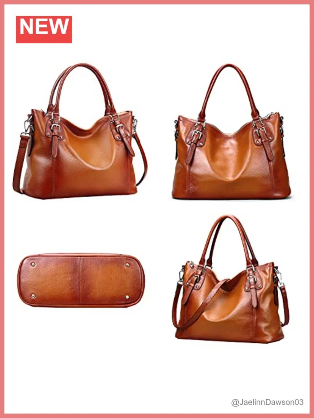 Leather Tote Bag for Women Top Handle Shoulder Satchel Purse